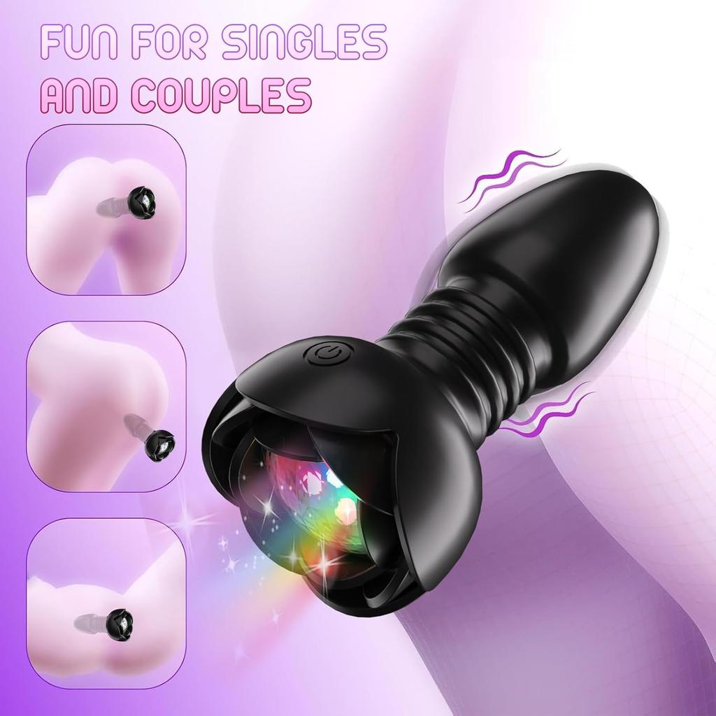 Teleskopischer Anal-Buttplug-Vibrator mit kabelloser Fernbedienung, Prostata-Massagegerät, weiblicher Vagina-Masturbator für Erwachsene, Sexspielzeug für Frauen und Männer