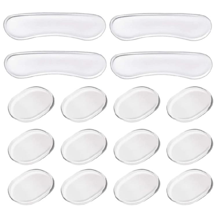 16Pcs Drum Dampener Oval and Long Drum Silencers Clear Silicone Drum Silencers 1