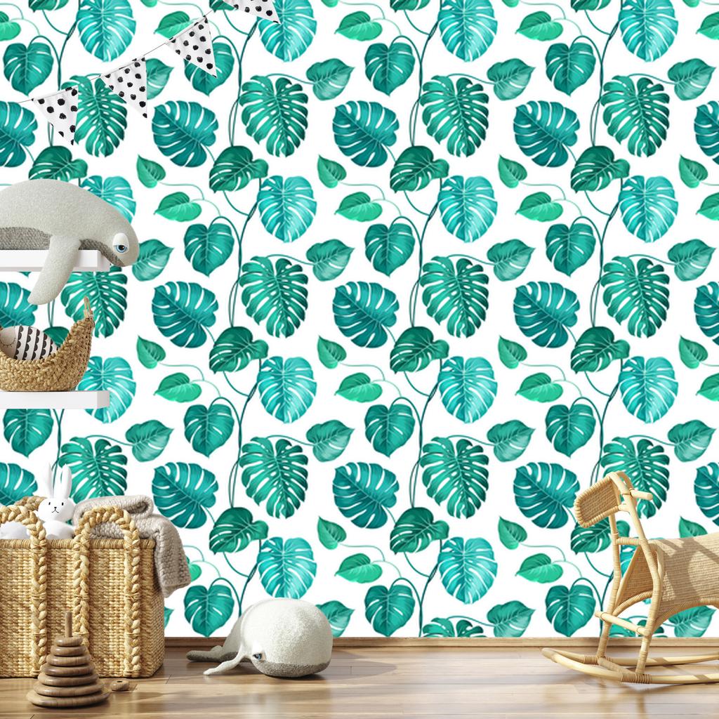 Monstera Leaves Nature Wallpaper for Living Room and Bedroom 50x1000