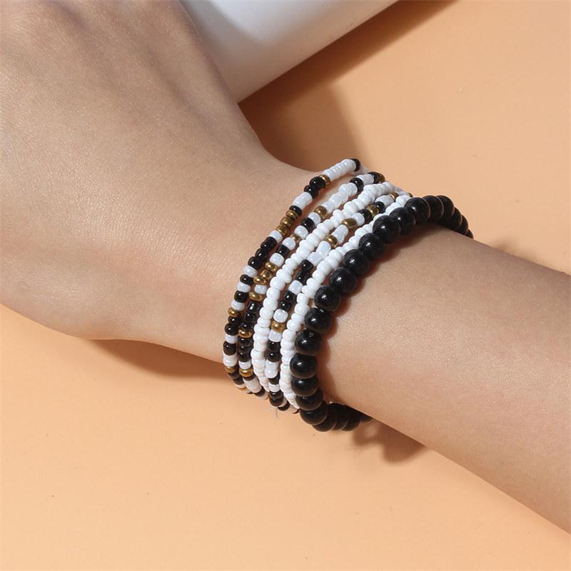 Bohemian Beads Acrylic Multi-layer Bracelets for Women Fashion Hand Wrist Chain GZW