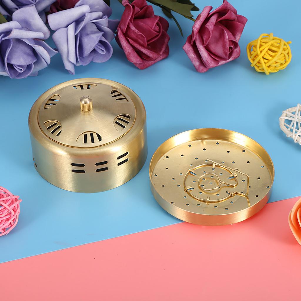 Ren Kobber Moxa Pinnebrenner Bærbar Moxa Boks 6 Hull Moxibustion Varmebehandling Holder