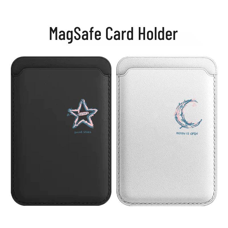 Magnetic Leather Card Holder & Case for Apple Phones