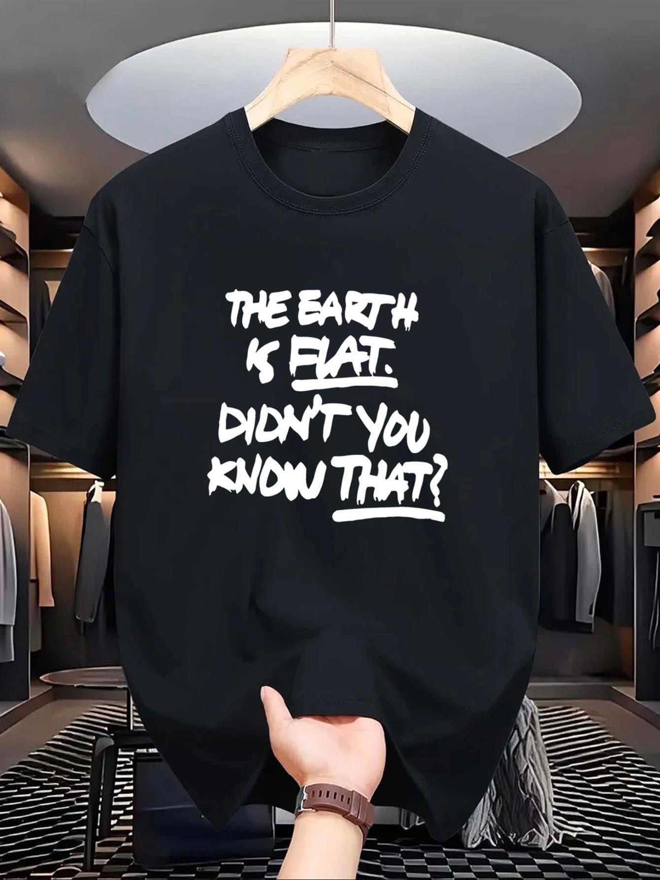

Men s Funny Flat Earth T-Shirt - The Earth Is Flat XL