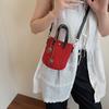 Seaside Vacation Shoulder Messenger Bag 2025 Summer New Simple Niche Hollow Woven Small Square Bag Women