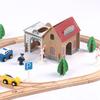 Wooden Train Track Toy Set With 88 Pieces For Creative Diy Kids Play