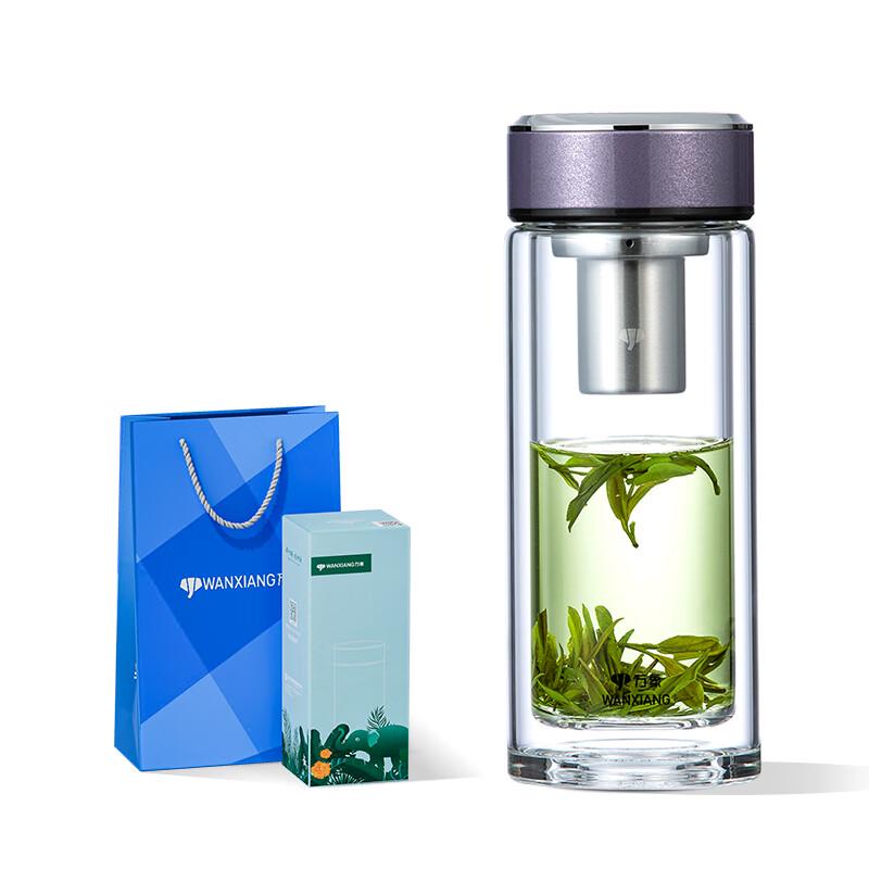 Wanxiang Double-Layer Glass Tea Infuser Bottle