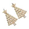 Christmas Tree Earrings for Women Geometric Design Festive Jewelry Gift for Holiday Party Daily Wear
