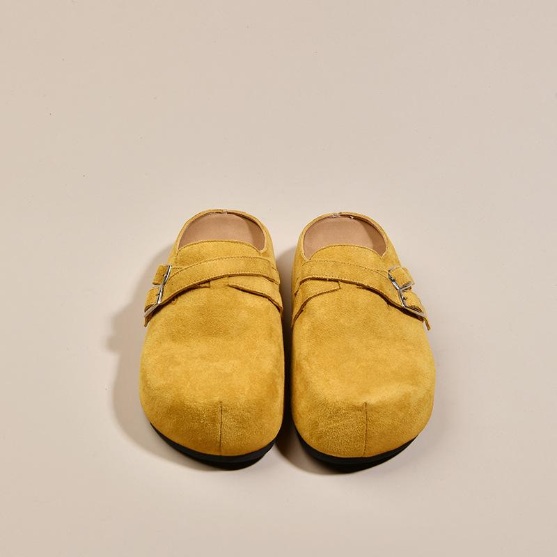 Fashion and Lightweight Retro Bag Head Platform Slippers Women's Summer Wear 2025 New Boken Versatile Half-toboken Slippers