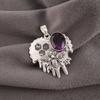 Ametyst anheng Gemstone smykker, 925 solid sterling sølv anheng, gave til kvinner håndlaget anheng