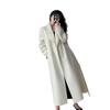 Women's High-End Mid-Length White Wool Coat – Perfect for Autumn and Winter