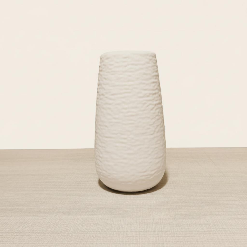 Modern Minimalist Vase Shatter-Resistant Minimalist Decorative Vase Textured Flower Holder Sturdy Lightweight for Dining Table