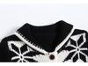 Unisex Baby Jacquard Color Block Lapel Cardigan: Thickened Knitted Outerwear for Infants and Toddlers