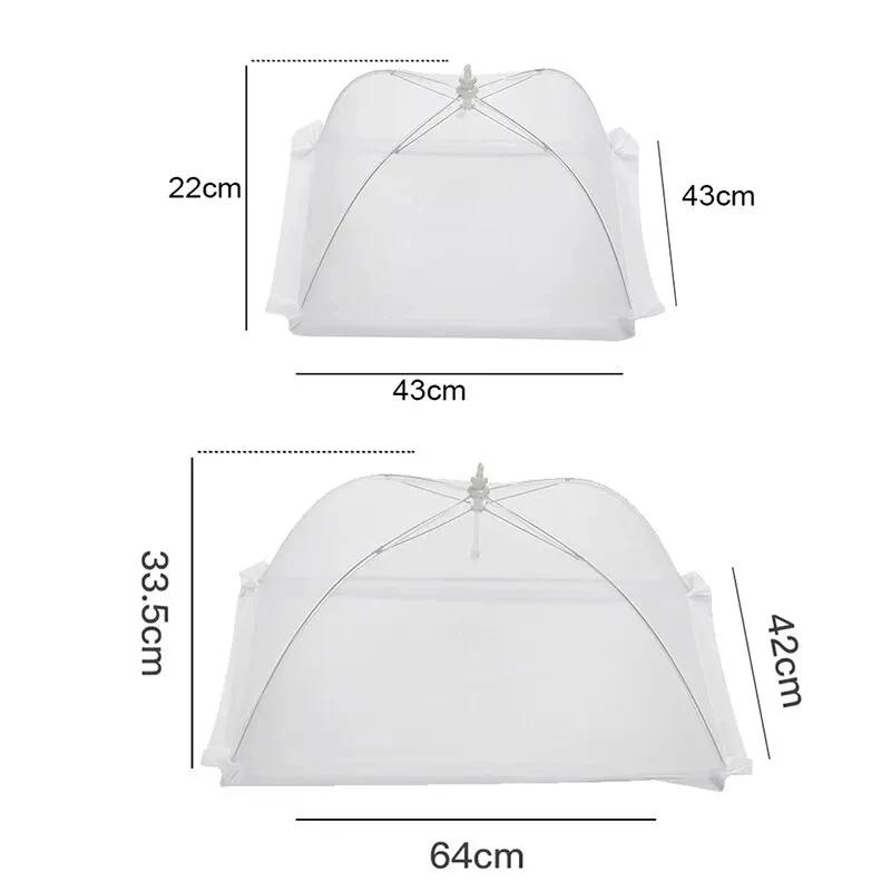 Food Cover Mesh Folding Washable Flies Tables Cover Insect Proof Protective Dish Covers Home Kitchen Storage Accessaries