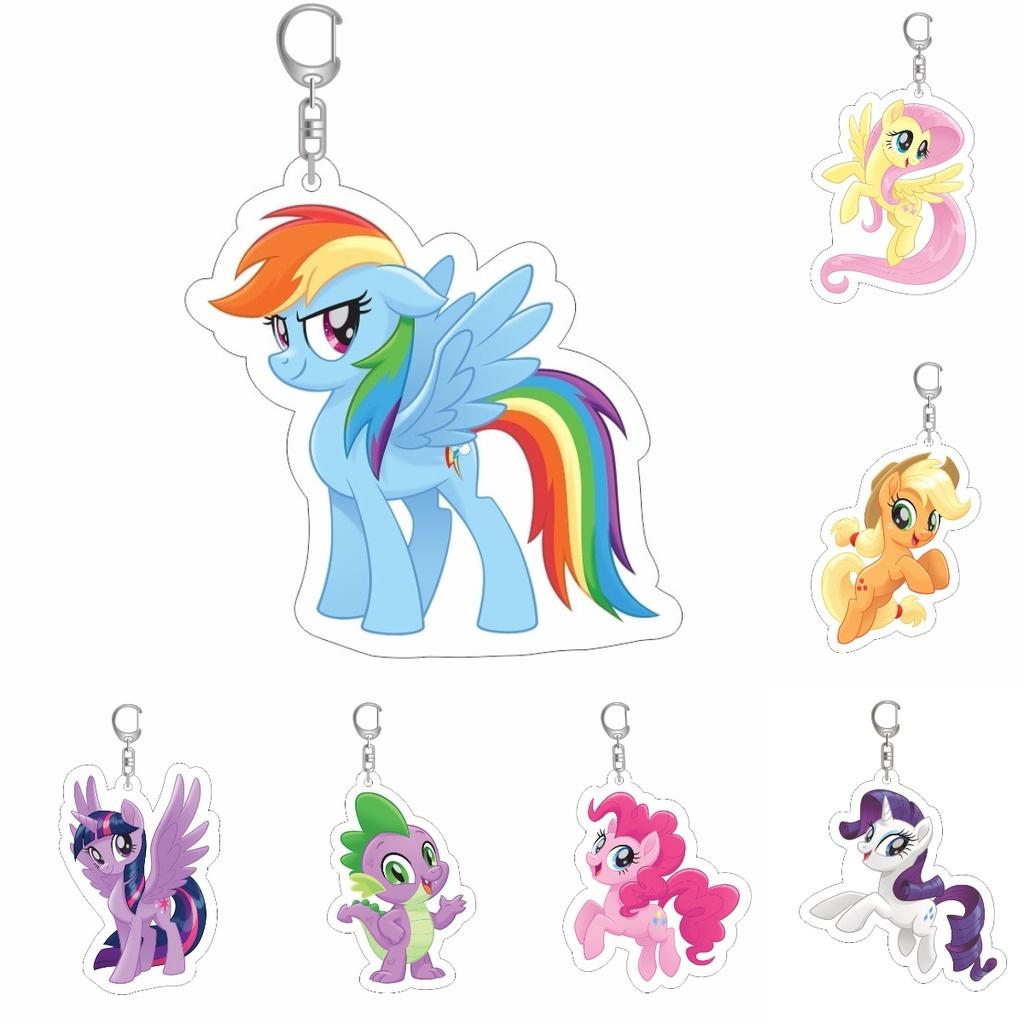 Pony Little My Pinkie Pie Pendants Keychain Rarity Decor Cartoon Cute Gifts Doll