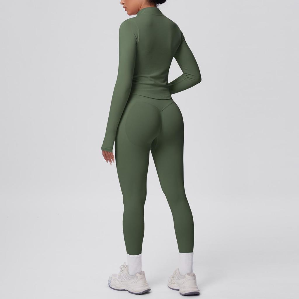 Completo Sportivo & Yoga Senza Cuciture Altamente Elastico Traspirante - Due Pezzi
