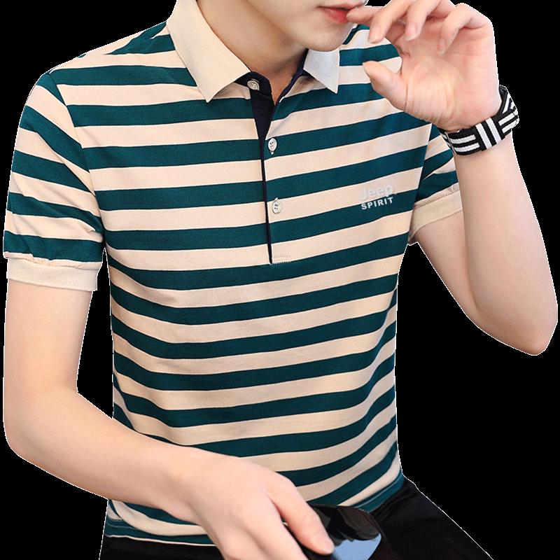 

JEEP SPIRIT Men s Striped Polo Shirt L