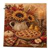 DIY Faux Pearl Art for Adults Autumn Painting Kit, Pumpkin Turkey Easy Craft Kits Kids Sunflower 3D Wall Kit Handmade Fall Home Decor Thanksgiving