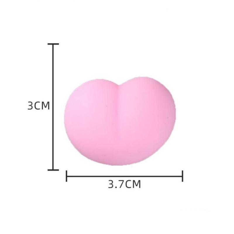 10/30Pcs Stereo Relieve Stress Peach Bum Sticker Mobile Phone Decoration Accessories Fun Butt Mochi Squeeze Toy