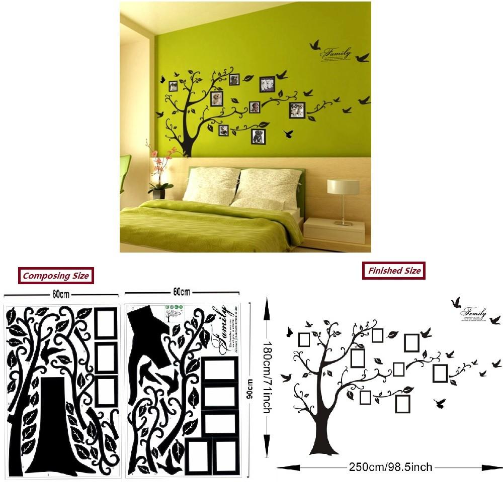 Modern Minimalist Photo Tree Wall Sticker For Living Room And Bedroom Decor