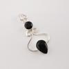 Black Onyx Gemstone 925 Sterling Silver Handcrafted Pendant 1.5" Gift For Wife PP-13-13