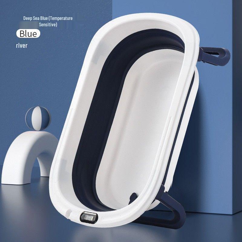 Foldable Baby Reclining Bath Tub, Large Infant Bathtub for Home Use