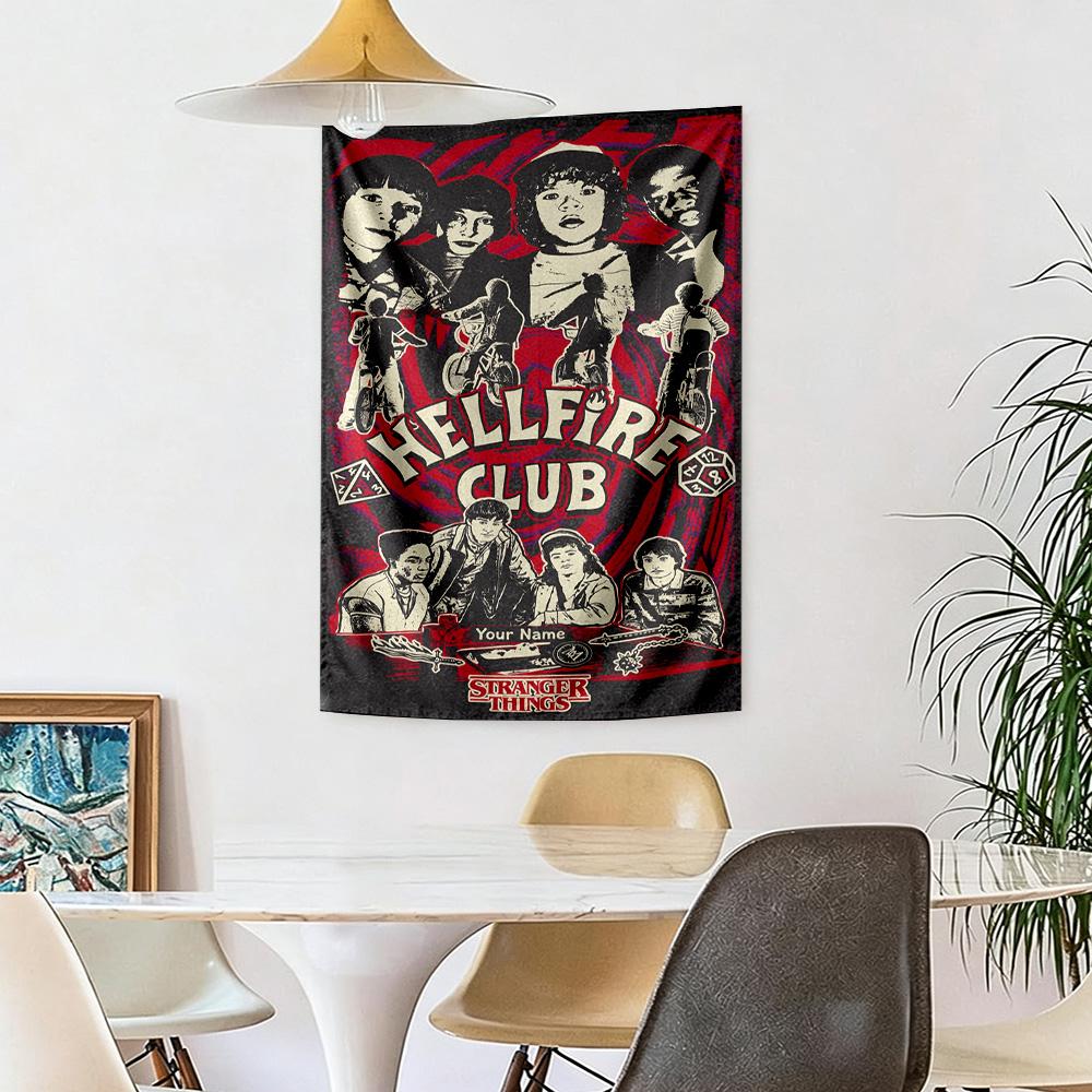 Stranger Things Custom Wall Tapestry Aesthetic Wall Tapestry Vibrant Fade-Resistant Print Great for Office Wall All-Season Use Housewarming Gift