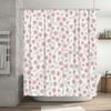 Delightful Flower Shower Curtain Pink Bloom Waterproof Bath Decor For Home Decoration Modern Bathroom Accessories Set