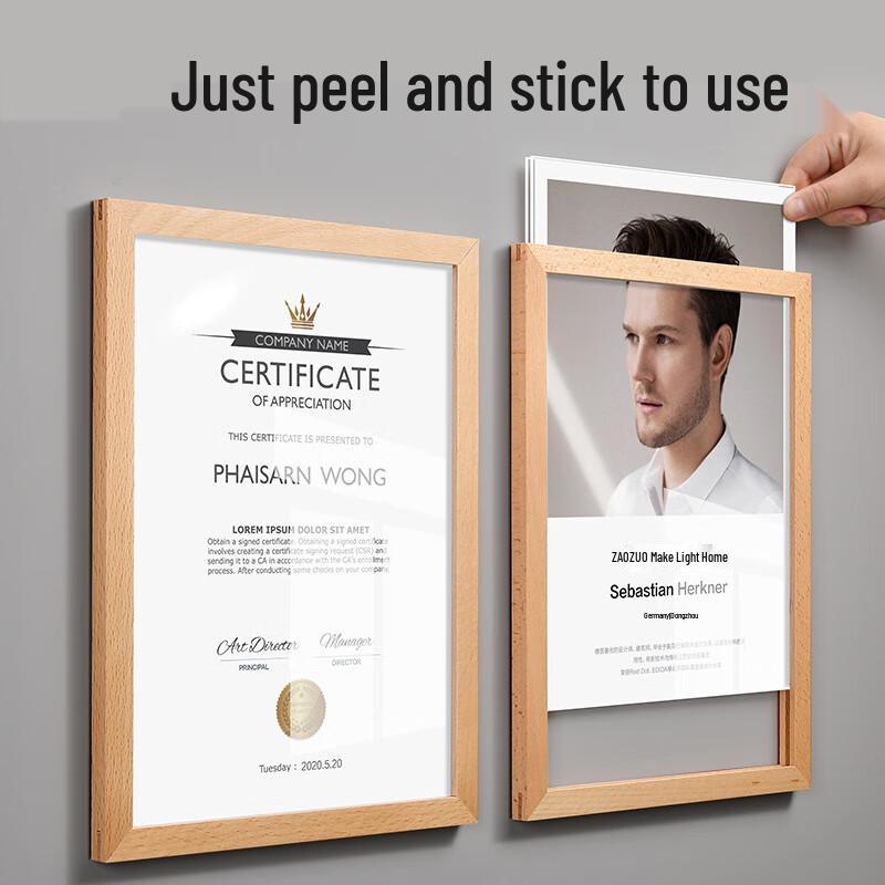 Xuanchuan Solid Wood A4 Certificate Display Frame