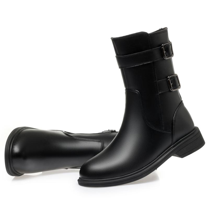 Fashion AIYUQI Women Ankle Boots Genuine Leather Large Size 41 42 43 Women Snow Boots Antiskid Thickened Wool Warm Winter Boots Women