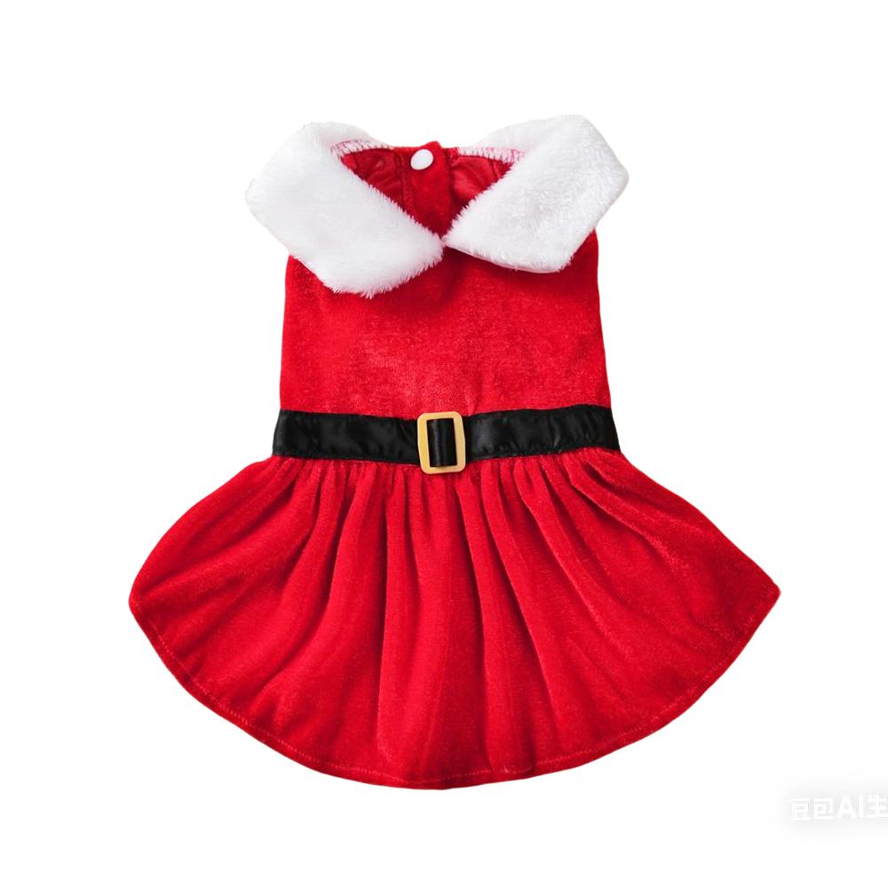 

Pet Dresses Xmas Santa Claus Cosplay Red Princess Skirt Soft Christmas Costumes Holiday Party Kitten Gifts For Small Dogs Cats S красный