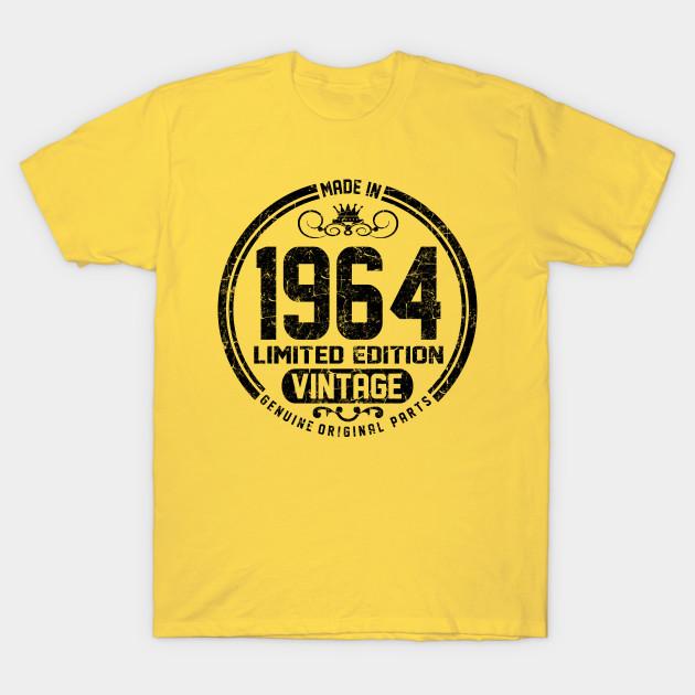 

Чоловічі 3D-виготовлені в 1964 році, обмежена серія, вінтажні оригінальні футболки з принтом Origi, повсякденні футболки з зображенням, футболки з короткими рукавами 4XL жовтий