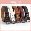 Pu Minimalist Leather Square Buckle Belt With Metal Pin Buckle For Daily Wear