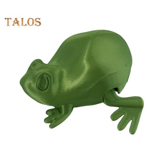 Jumping Frog Toy 3D Printed Frog Model Reptile Figurine Interactive Frog Fidget Toy for Kids And Adults School Projects