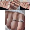 Stylish Opal Stone Seven Color Diamond Ring For Women Contemporary Fashionable Open Design