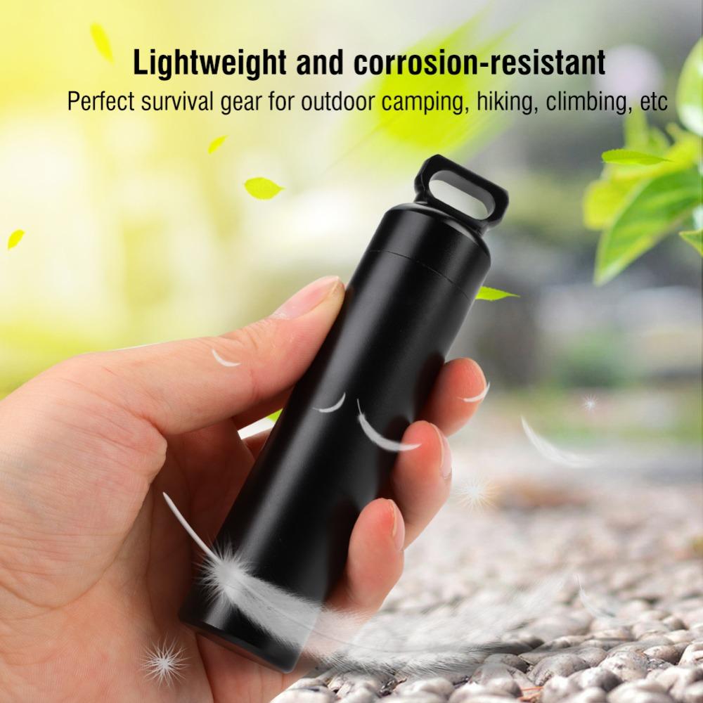 Aluminum Alloy Medicine Container Waterproof Pill Box Durable Pill Bottle  Climbing Expeditions