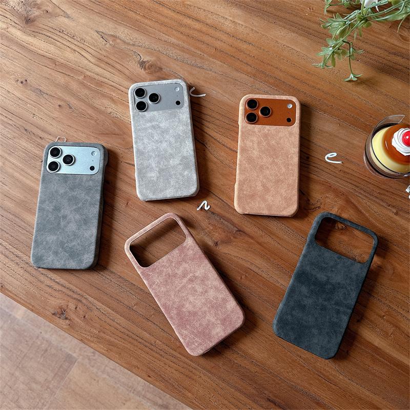 Luxury Fashion Simple Matte Retro TPU Leather Phone Case For Apple iPhone 17 Air 16 15 14 Plus 13 12 Pro Max 11 Shockproof Cover