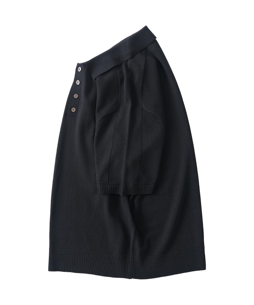 ANALOG MOOD Sepia Drop Short Sleeve Knit (Charcoal)