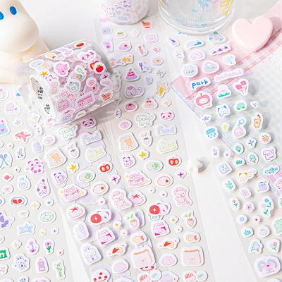 200cm/roll Cute Illustration Kitten Animal Theme Die-cut Tape Creative Notebook Guka Cup Collage Material DIY Decoration Tape