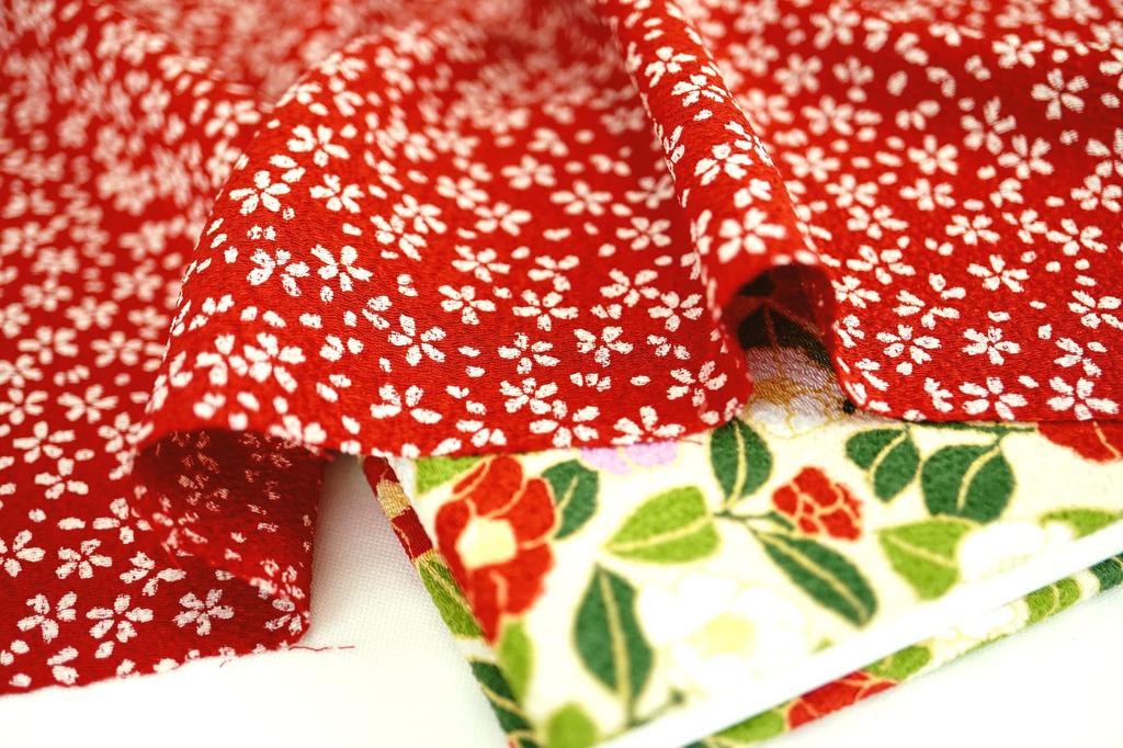 Blossom Snowstorm X X Japanese Edo Washable Made In Japanese Tsumami Japanese Japanese Sold by the Cut [Uni Fiber] [Komon Kobo] [Nikoshi Chirimen]