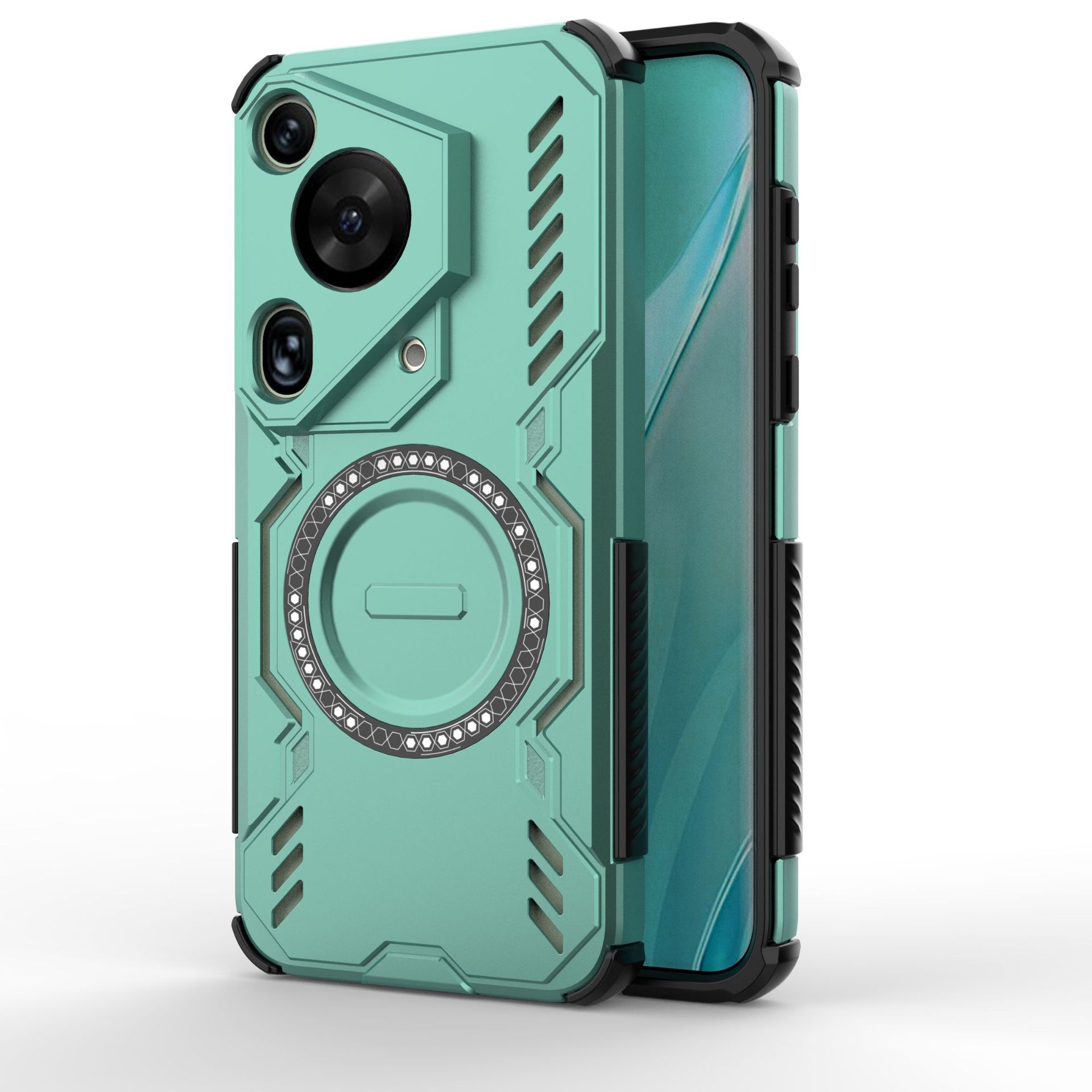 

Чехол для телефона Magsafe для Huawei Pura 70, Магнитный чехол для телефона с теплоотводом для Huawei Pura 70 Ultra Huawei Pura 70 зелёный