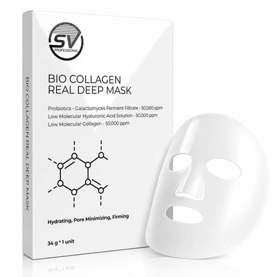 SV Professionelle Bio-Kollagen Gesichtsmaske | Tuchmaske | Übernachtmaske | Koreanische Glass Skin Gesichtsmasken für Tiefenfeuchtigkeit, Porenverfeinerung, Fi