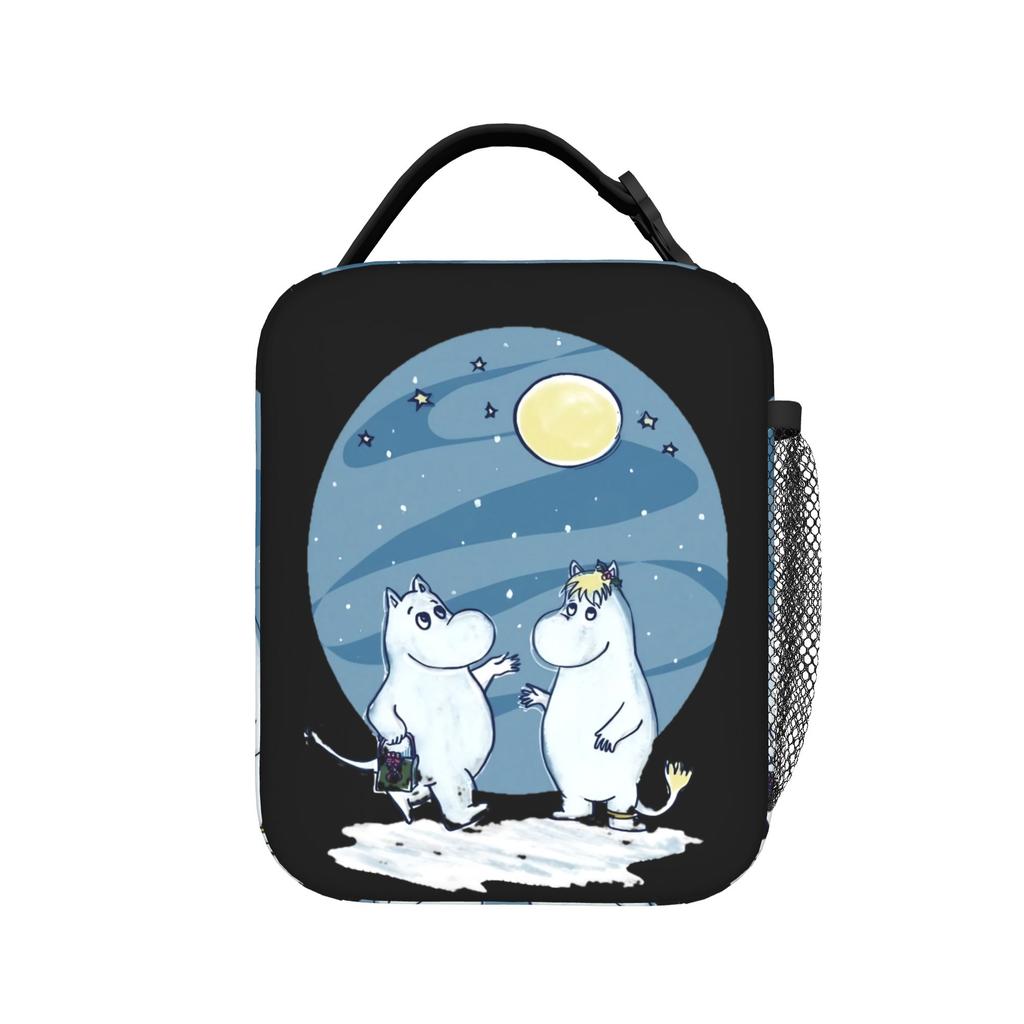 MOOMINS Inspired Insulated Lunch Bags Portable Reusable Thermal Bag Tote Lunch Box Office Outdoor Men Women