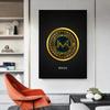 Abstract Golden Bitcoin Monero Cardano Canvas Painting Nordic Modern Wall Art Poster Print Pictures for Room Interior Home Decor