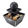 Indoor Tabletop Water Fountain Relaxation Feng Shui Desktop Ball Fountain with LED Light Stone for Home Bedroom Office USB Cable 5V