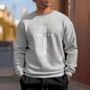 Men's Letter Printed Round Neck Long Sleeve Sweatshirt Casual Sports Top