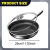 Frying Pan with Handle, Egg Pan, Kitchen Cookware for Apartment, Buffet, Home, Hotel, Restaurant