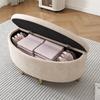Upholstered Bench, with Velvet Storage Box, Footstool with Metal Legs, Suitable for Hallway, Living Room, Bedroom, 90 X 40 X 42 Cm, Beige
