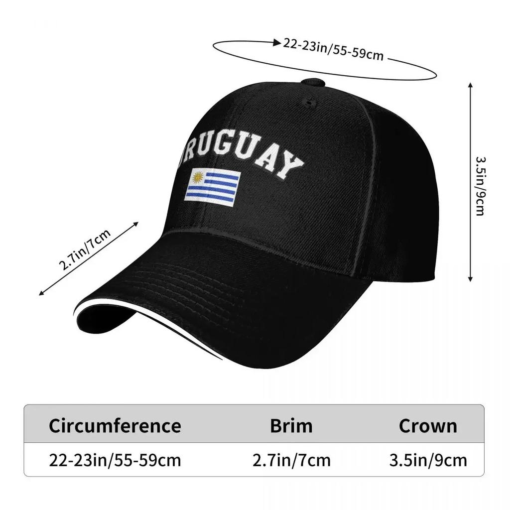Casquettes de Baseball de Camping Drapeau Uruguayen Femmes Chapeau de Soleil de Plage Haut de Gamme Homme Casquette à Visière
