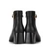 Barbara Leather Buckle Ankle Boots 6cm Bzg803bk