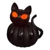 Halloween Cat Pumpkin Decor Desktop Art Piece Practical Night Light for Party Gifts Anniversary Indoor Outdoor Festive Dorm